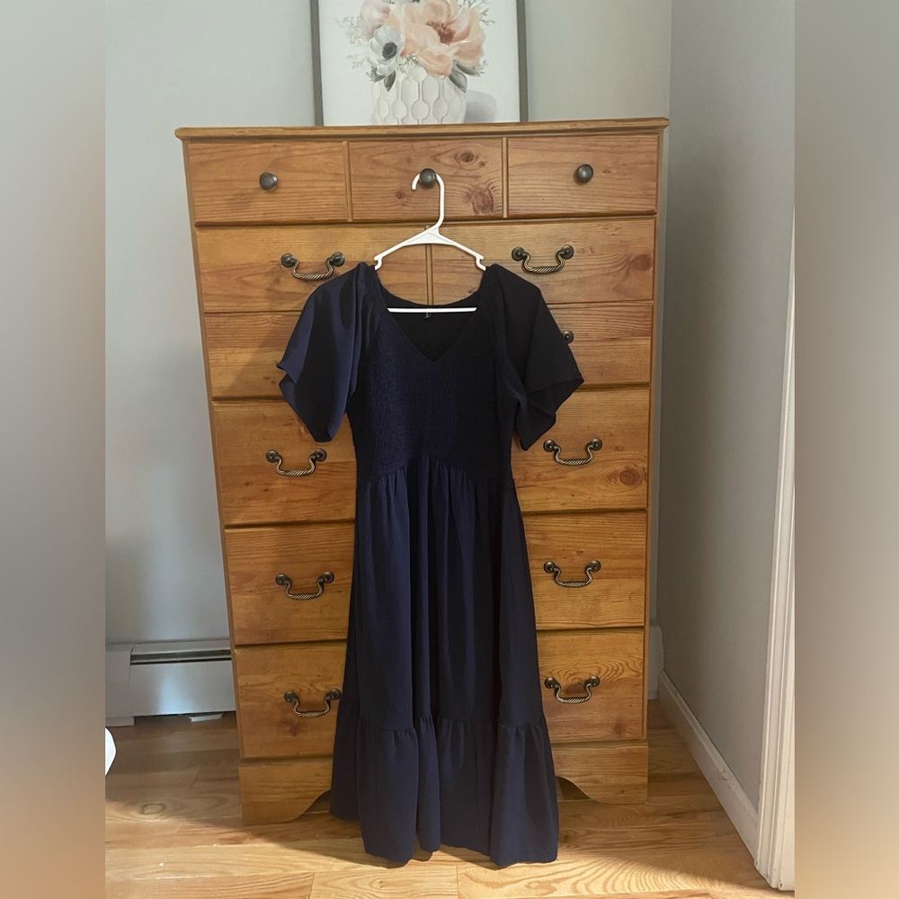 Elegant Navy Blue Dress